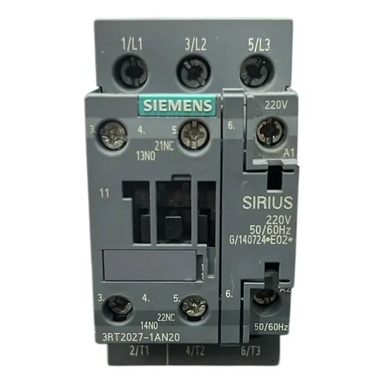 Contactor Tripolar Siemens 3rt2027-1an20 70a