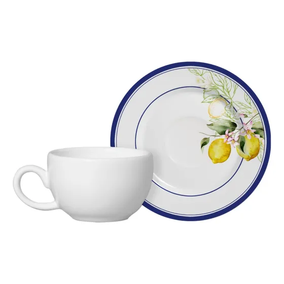 Kit Xícara Sorrento Café E Pires 6 Unidades Branco Alleanza Branco