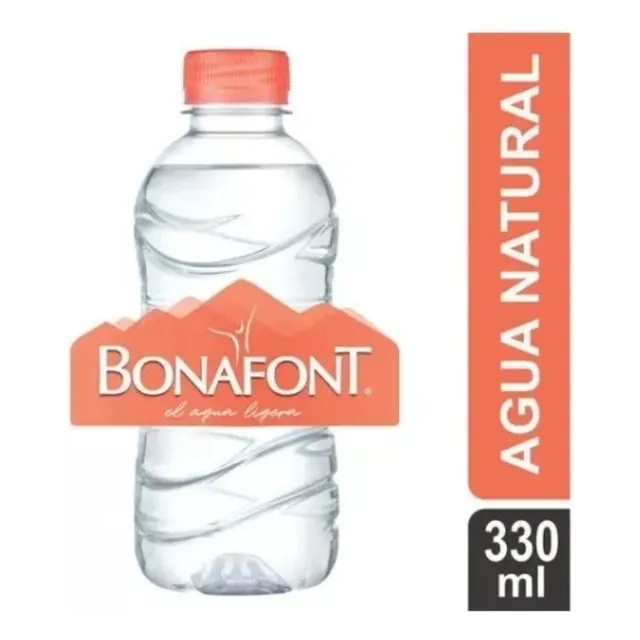 6 Piezas Agua Natural Bonafont 330ml