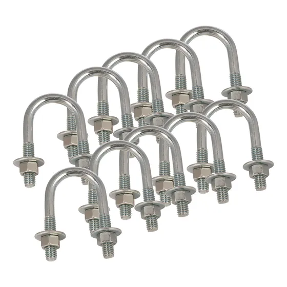 Abrazadera Grampa U Bolt Pack X10u Rosca 1/4 P/caño 1 PuLG