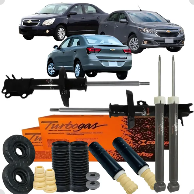 Kit Amortecedor Dianteiro Traseiro Batente/coifa Cobalt 2011