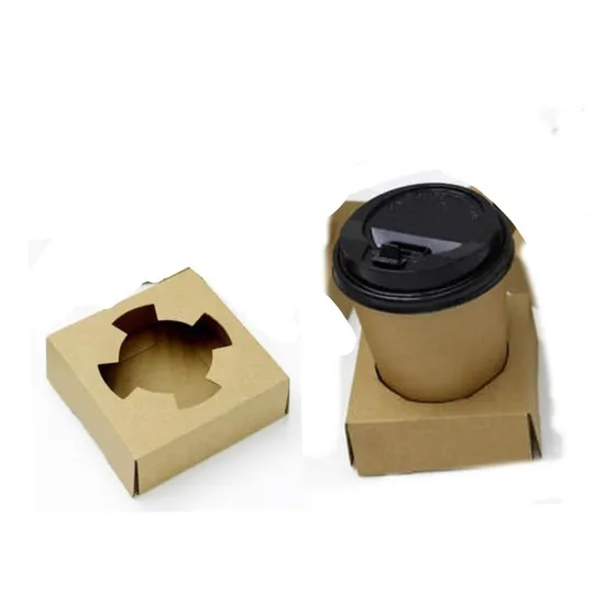 Porta Vasos De Cartón Descartable 1 Cavidad 100 Unidades 