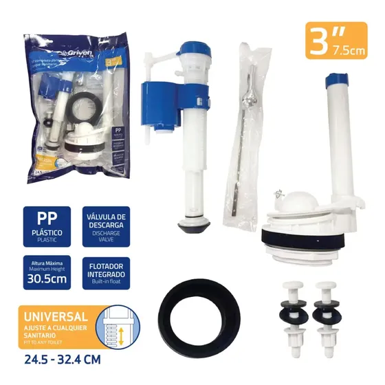 Herraje Para Poceta 3 Pulgadas Con Manilla Frontal Griven