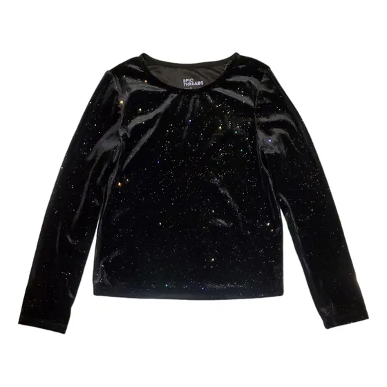 Blusa Negra Con Purpurinas Para Niñas Marca Epic Threads