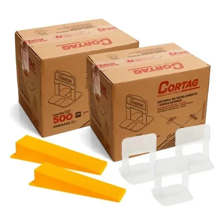 500 Niveladores Espaçadores + 200 Cunhas + Alicate Nivelador Amarelo