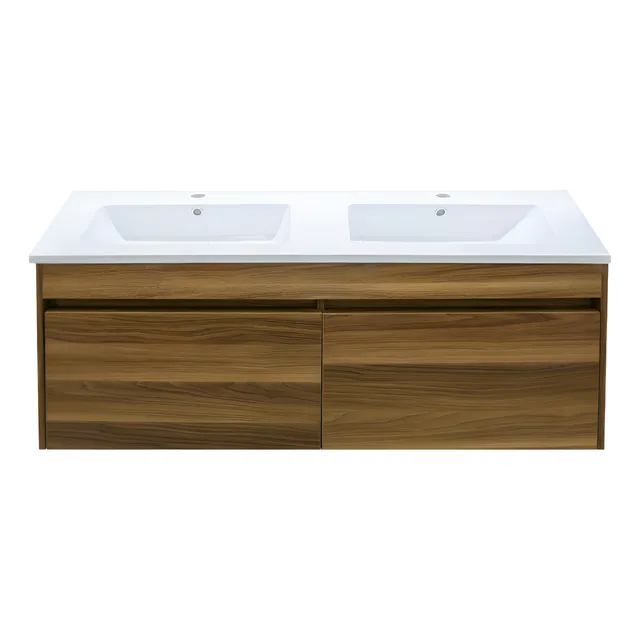 Mueble Café Claro 120x45x50cm 2 Puertas Con Lavamanos Blanco