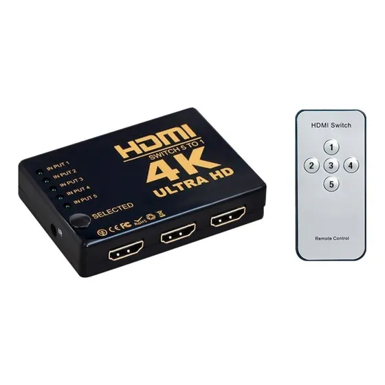 Switch Splitter Conector De 5 Hdtv A 1 Hdtv Control Diginet