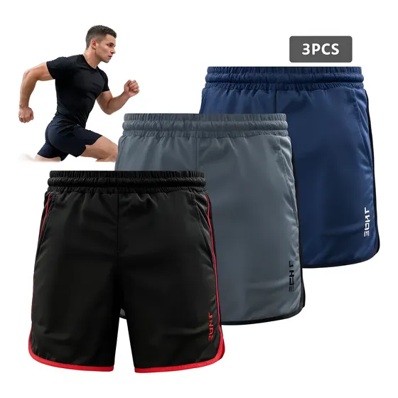 3pzs Short Deportivo Ejercicio Gym Cómodo Slim Fit Elástico
