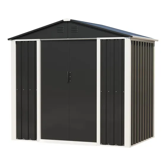 Bodega Cobertizo Exterior Contenedor Metalico 195x123x183 Color Negro