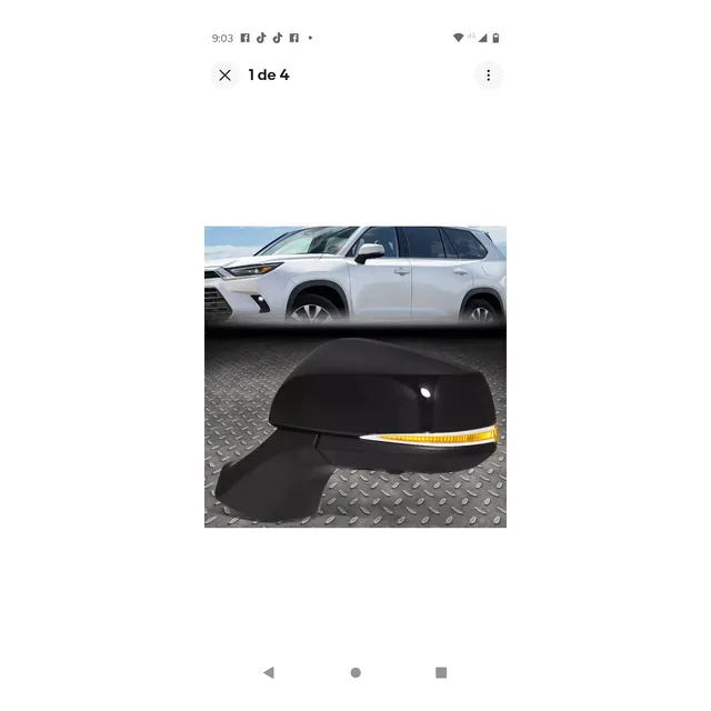 Retrovisor Toyota Highlander 2023 2024 Cámara A 25 Dias