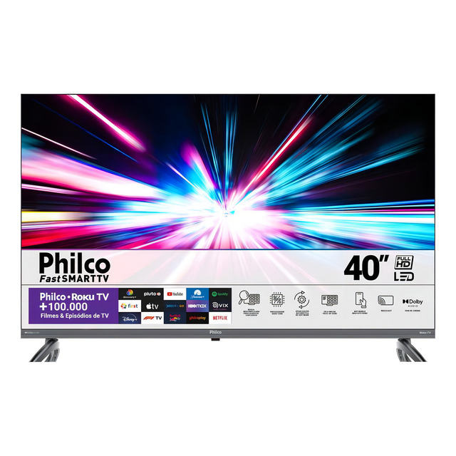 Smart Tv 40'' Ptv40e3ersgb Full Hd Led Hdmi Roku Tv Philco Smart Tv 40'' Ptv40e3ersgb Full Hd Led Hdmi Roku Tv Philco