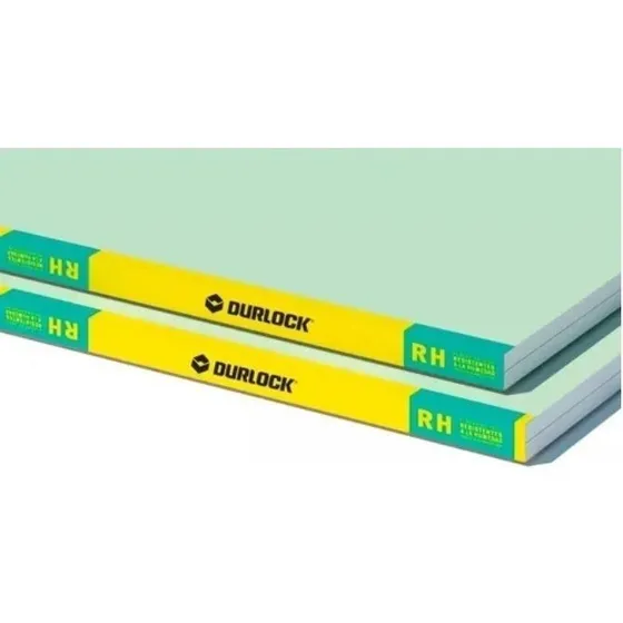 Placas Resistentes Humedad Durlock 12,5mm (1,20 X 2,40 Mts) Verde