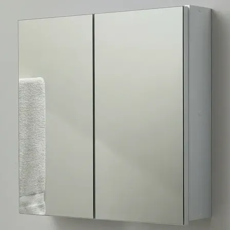 Armário Aéreo 60cm Banheiro Com Espelho Mdf 15mm - Montado