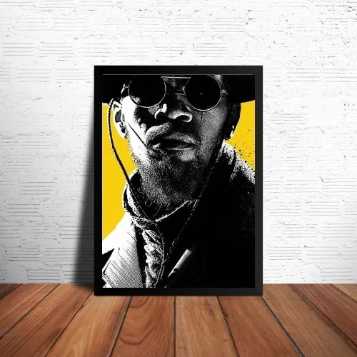 Quadro Decorativo Django Livre A3 Amarelo 42x30