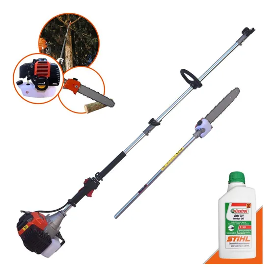 Podador De Árvores À Gasolina C/ Extensor + Óleo Stihl Extra