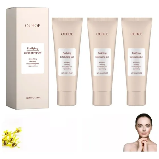 Kkl Gel Exfoliante Purificador Qury, Esfoliante, 4 Unidades