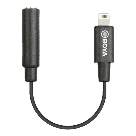 Adaptador Miniplug 3,5mm Hembra A Lightning Boya By-k3