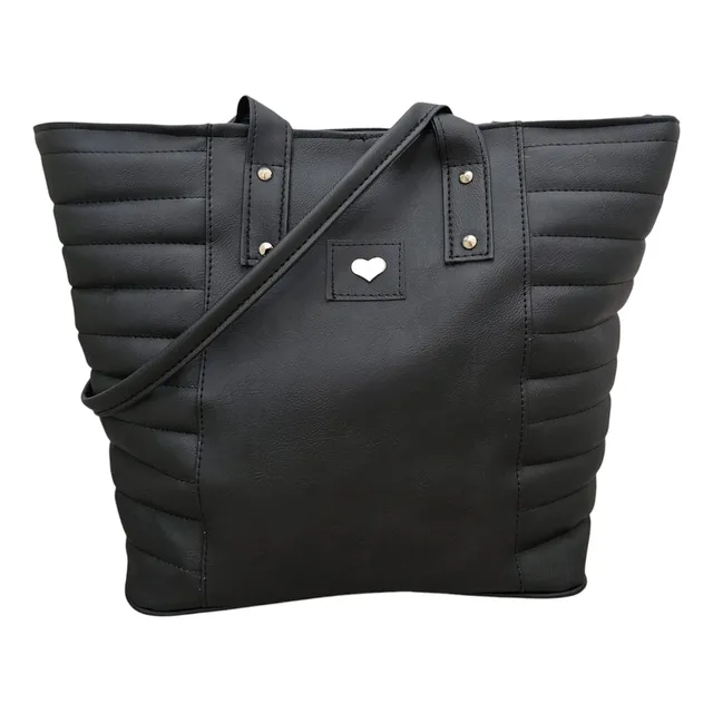 Cartera Tote Grande Eco Cuero Universitaria Mujer Amplia 