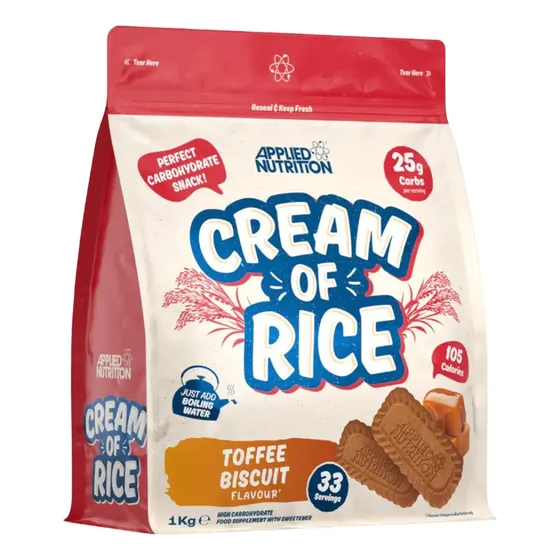 Crema De Arroz Applied Nutrition - Toffe, 1kg 33serv Toffe