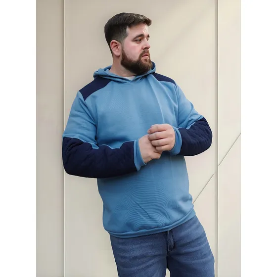 Buzo Arctur Hombre Con Capucha Frisa Interna Talle Especial