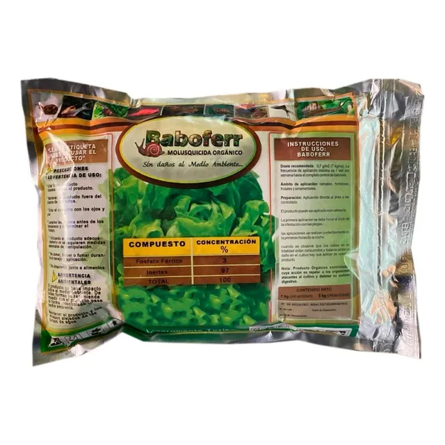 Fertilizante Baboferr Molusquicida Organico (20 Unidades)