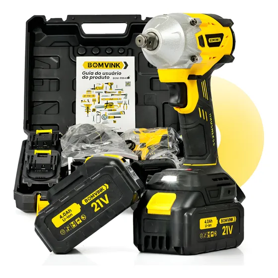 Chave De Impacto Parafusadeira Bateria 21v 580nm Sem Escovas