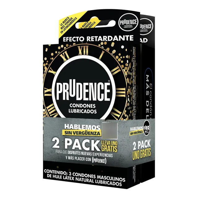 Duo Pack 3 Condones Prudence Extra Time + 3 Prudence Zero