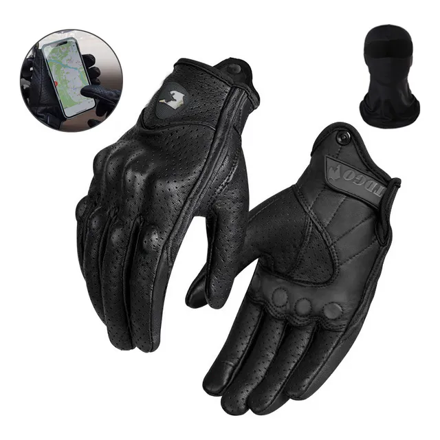 Guantes Para Moto 100% Piel De Cabra, Transpirables Y Llevab