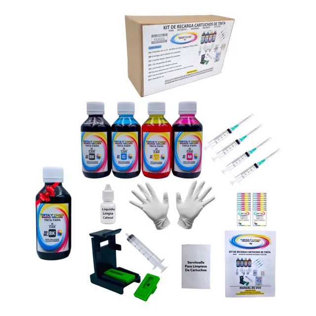 Kit Recarga De Tinta Para Cartucho Hp 667 662 664 122 60ml