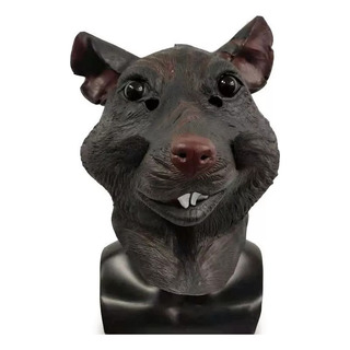Máscara De Látex Para Cosplay Con Forma De Ratón, Animal Máscara De Látex Para Cosplay Con Forma De Ratón, Animal