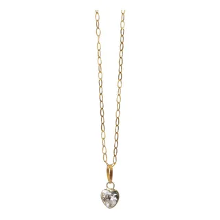 Cordão Femino Bailarina Ouro 18 K 750 40cm Pingente Coração Cordão Femino Bailarina Ouro 18 K 750 40cm Pingente Coração