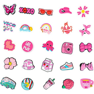 Pines Para Sandalias Kit Moda Charms Banana Pink Pines Para Sandalias Kit Moda Charms Banana Pink