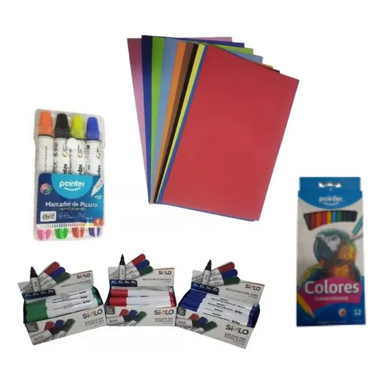 Combo Artístico De Foamis, Marcadores Acrilicos Y Colores