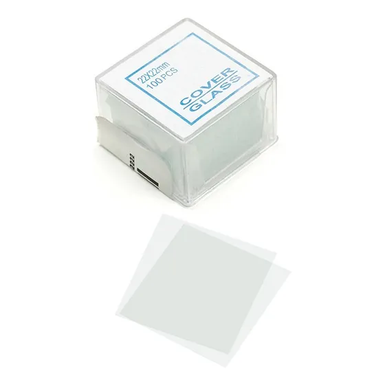 Cubreobjetos De Vidrio Coverglass 22x22mm Caja 100 Pz