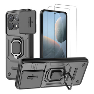 Funda Uso Rudo Para Poco F6 Pro Carcasa + 2 Micas Funda Uso Rudo Para Poco F6 Pro Carcasa + 2 Micas