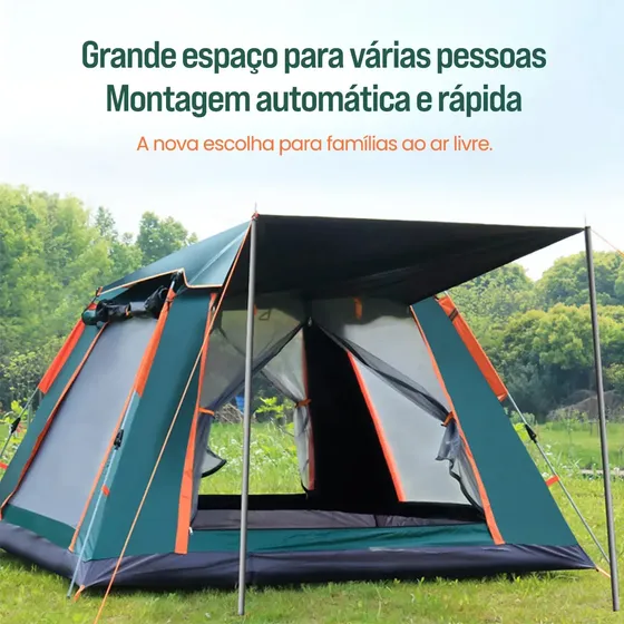 Barraca Automática De Acampamento 3-4 Pessoas New Hawaii, Impermeável E Proteção Solar Para Uso Familiar