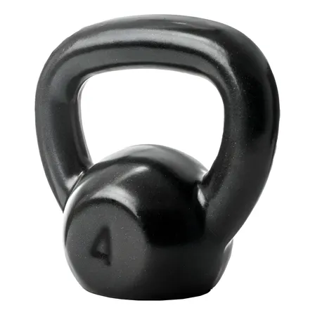 Kettlebell Emborrachado - 4kg - Preto Preto