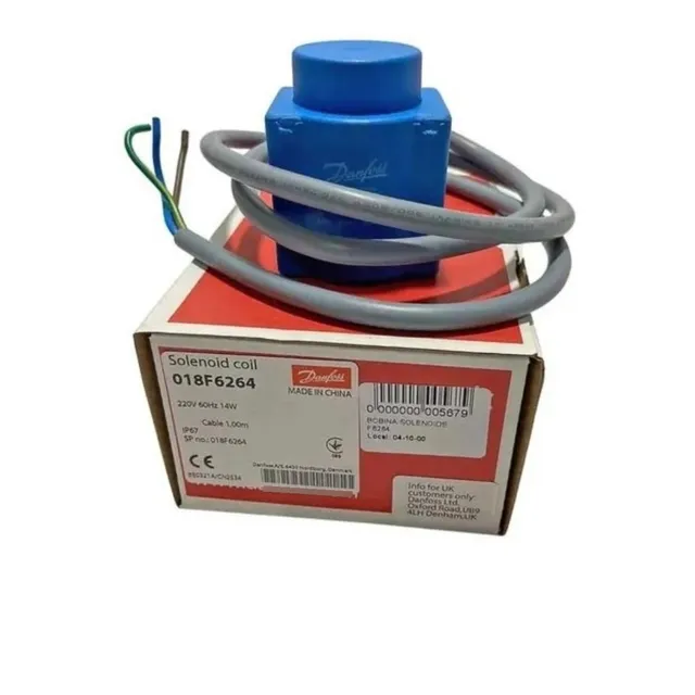Bobina Solenoide Danfoss 220v 14w 60 Hz Cabo 1mt 018f6264 ..