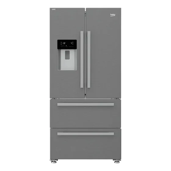 Heladera con freezer inverter Beko GNE60530DX color look inox con capacidad de 530L