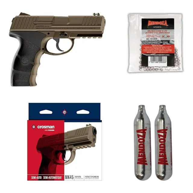 Pistola Co2 Crosman Mk45 Semi Automática 480fps 4.5 Mm
