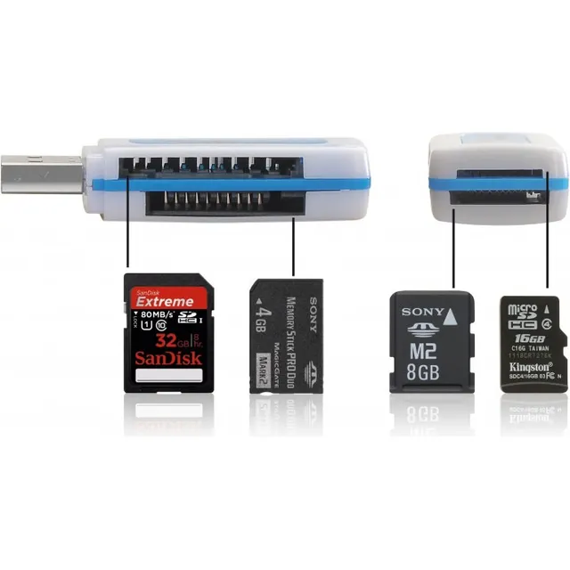 Lector De Microsd, Memorias Usb Sd Hc, M2, M5 Duo, Todoenuno