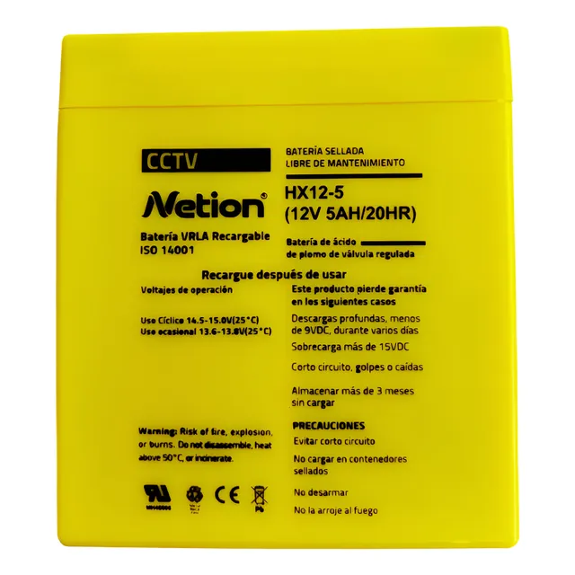 Bateria Sellada De Acido De Plomo, 12v 5ah Vrla Netion