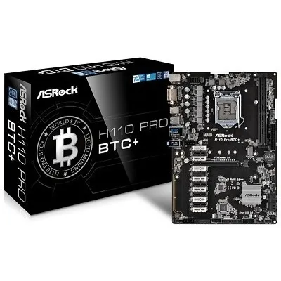 Tarjeta Madre Asrock H110 Pro Lga1151 Ddr4 13 Pcie,  Btc