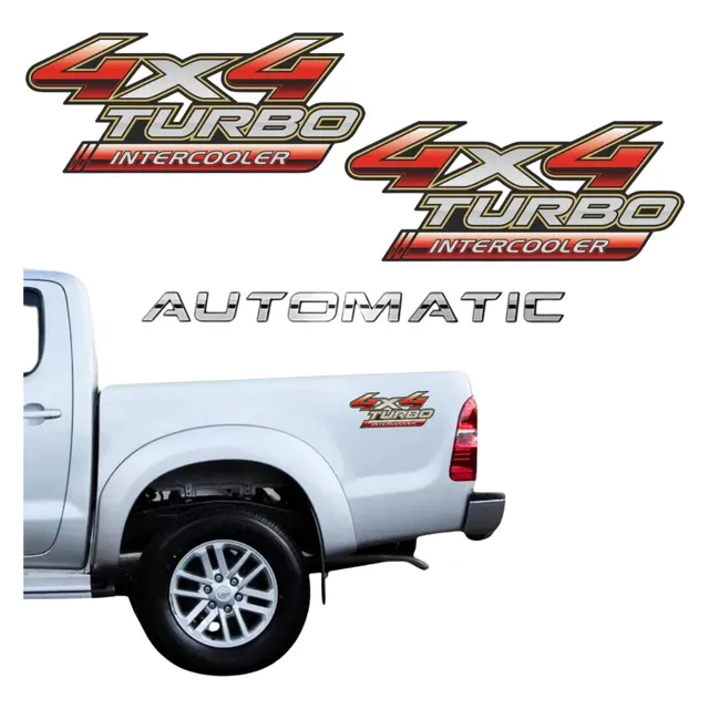 Kit Adesivo Lateral Toyota Hilux 4x4 Automatic 2005 Á 2015