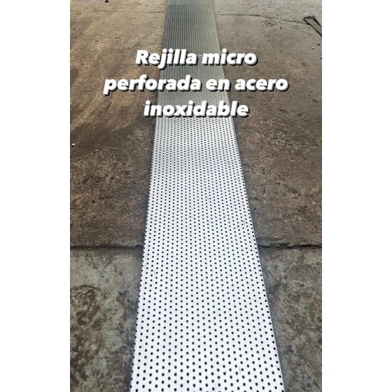 Rejilla Para Piso En Microperforado De Acero Inoxidable