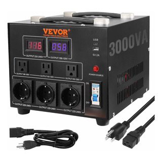 Transformador Convertidor De Voltaje 110v-220v 3000w Transformador Convertidor De Voltaje 110v-220v 3000w
