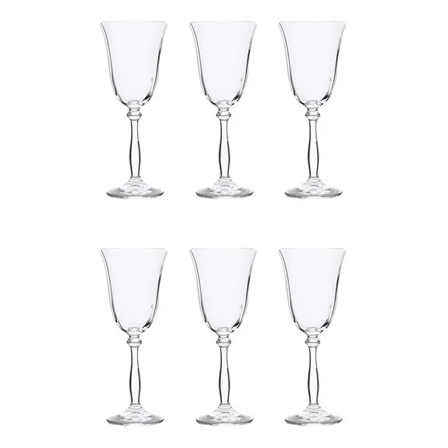 Juego 6 Copas Cristal Vino Tino O Blanco 250ml Angela Cx-150