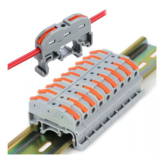 20 Bloques Terminales De Riel Din Con Conectores Compacto 20 Bloques Terminales De Riel Din Con Conectores Compacto