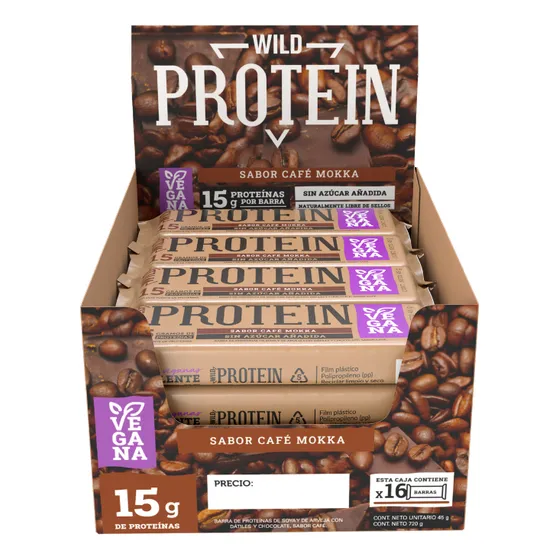 Barritas Wild Protein Veganas Mokka 16 unidades