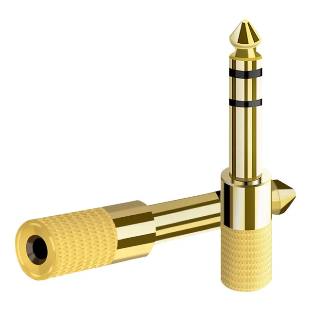 Adaptador Audio Plug Stereo Jack 6.35mm Macho A 3.5mm Hembra